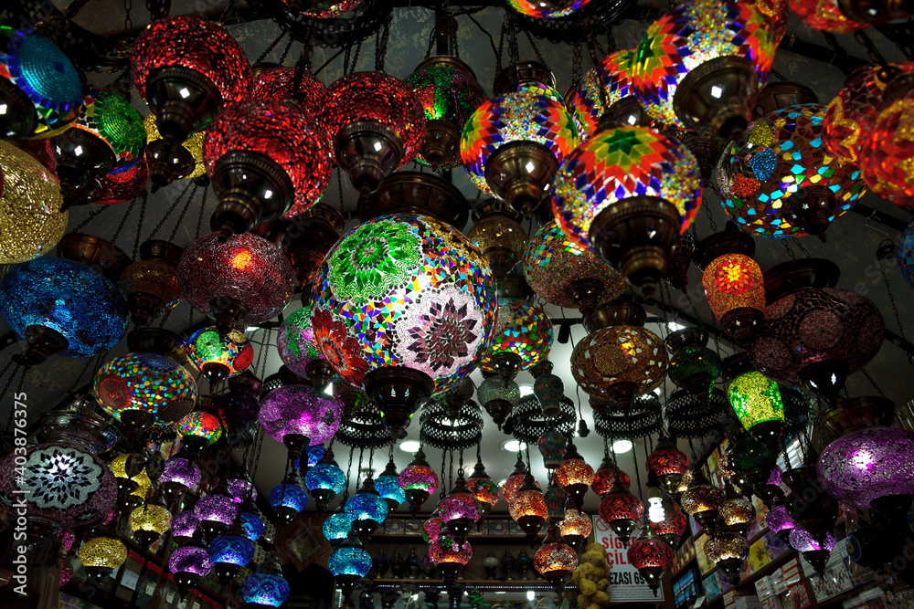 Naklejka premium Bazar de las especias o mercado egipcio (Miçir Çarsisi). Estambul. Turquia. Asia.