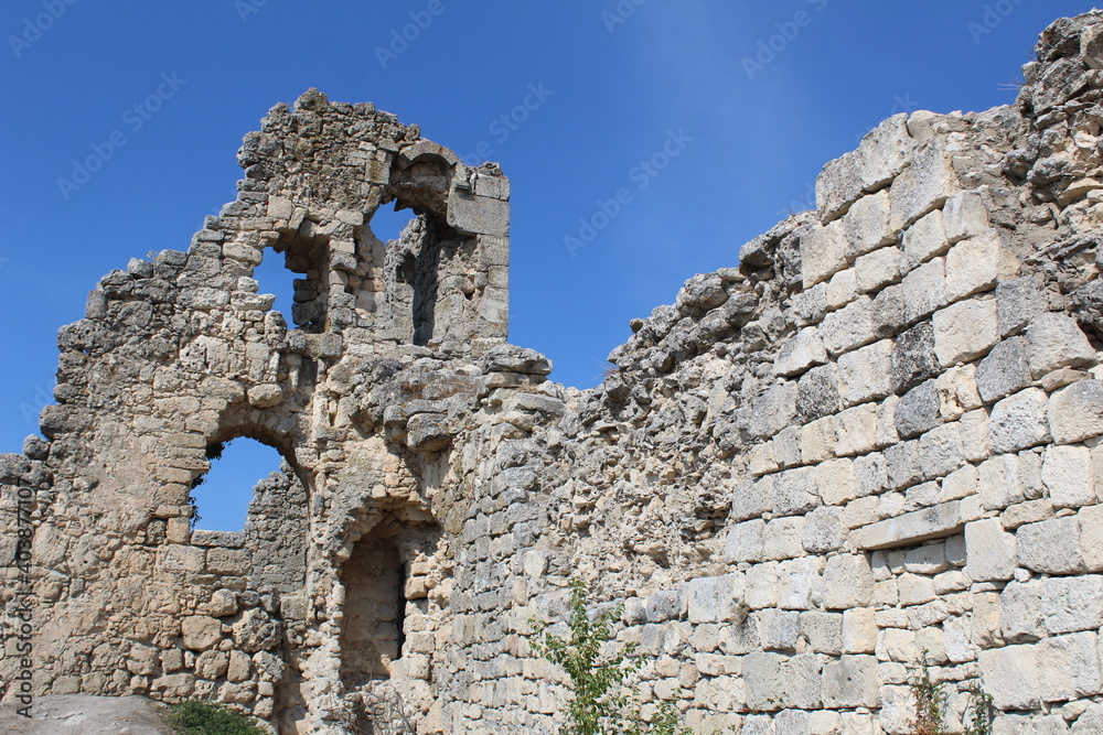 ruins of the old ancient fortress sights in the Crimea 