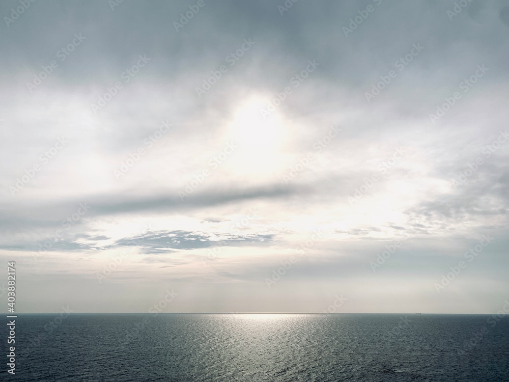 clouds over the sea