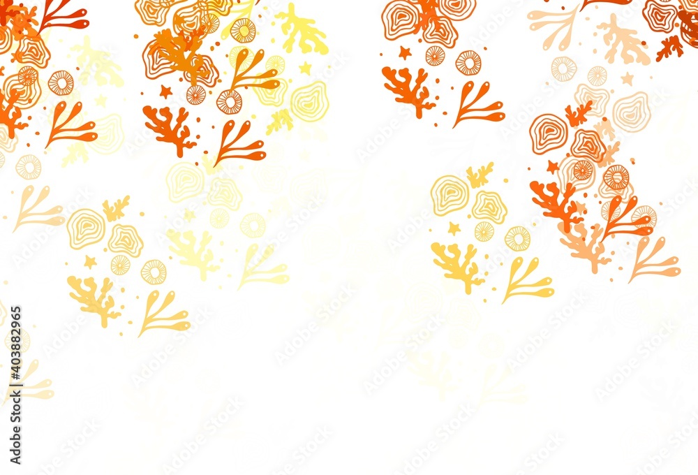 Light Orange vector backdrop with memphis shapes. Light Orange vector backdrop with memphis shapes.