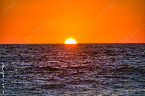 Fototapeta Naklejka Na Ścianę i Meble -  Sunset Puerto Escondido Mexico Ocean