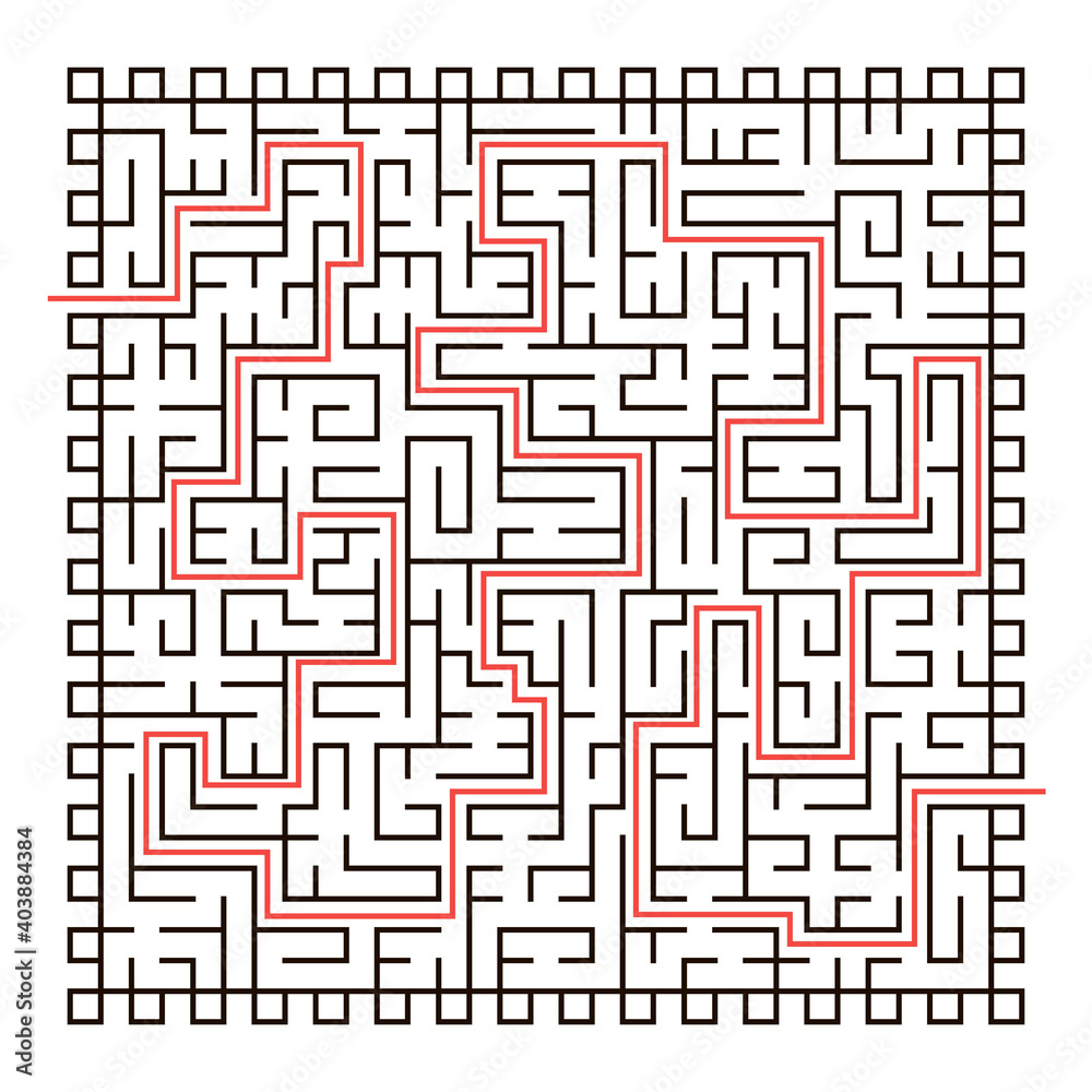 Labyrinth. Logical game for children and adults. Maze vector template isolated on white background. Labyrinth. Logical game for children and adults. Maze vector template isolated on white background.
