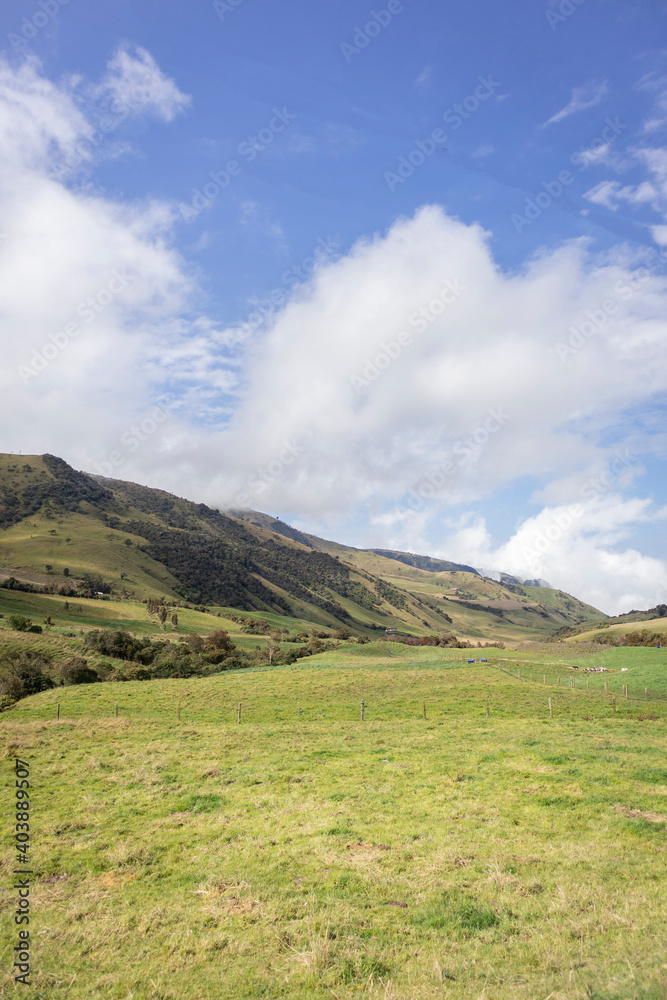 
Landscape from la tura towards Nevado del Ruiz, Manizales, Caldas, Colombia.