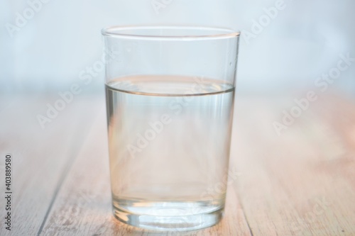 a glass of clear clear water