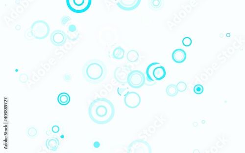 Light Pink, Blue vector background with bubbles.