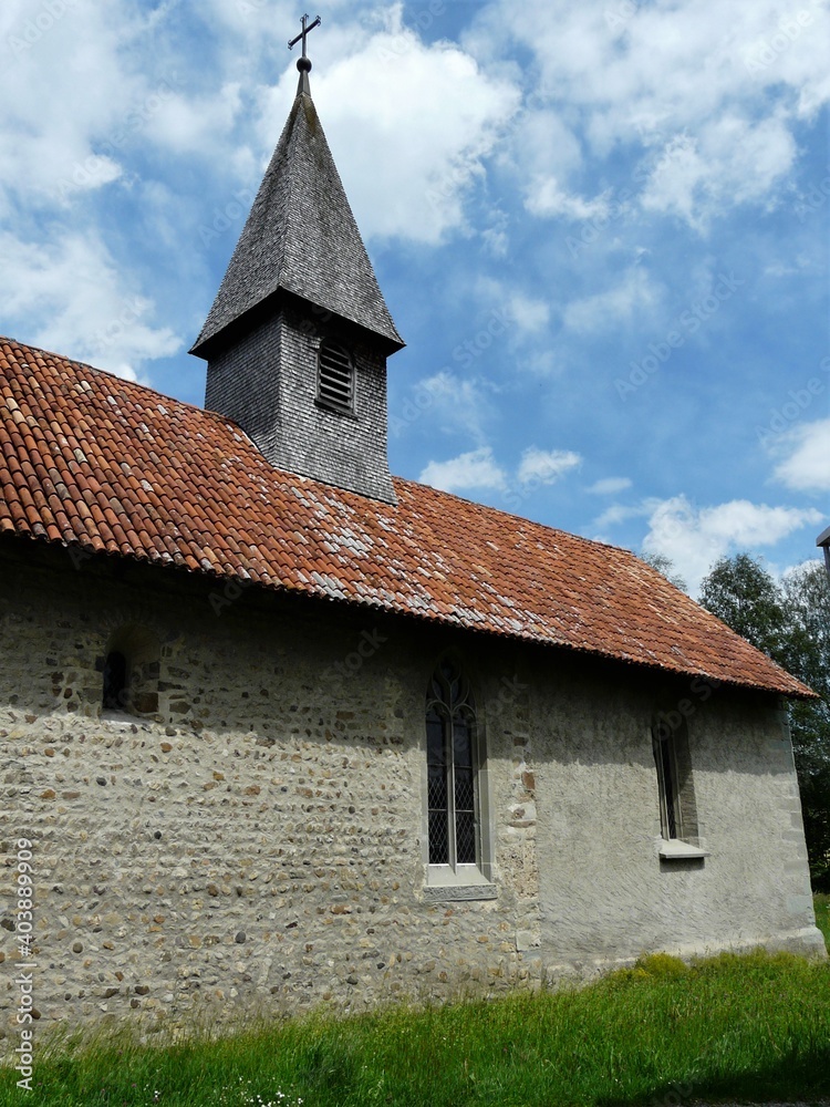 St.-Leonhard-Kapelle mit Glockentürmchen in Landschlacht, Kanton Thurgau / Schweiz