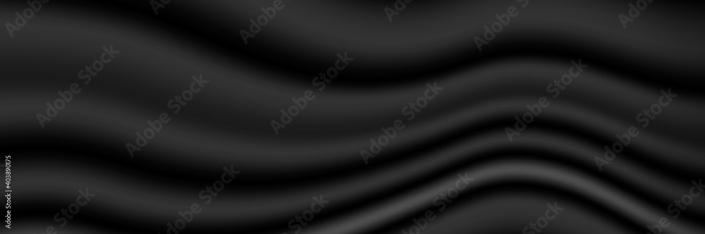 Black geometric stripes abstract tech cloth banner design. Vector background. Black cloth background Black geometric stripes abstract tech cloth banner design. Vector background. Black cloth background