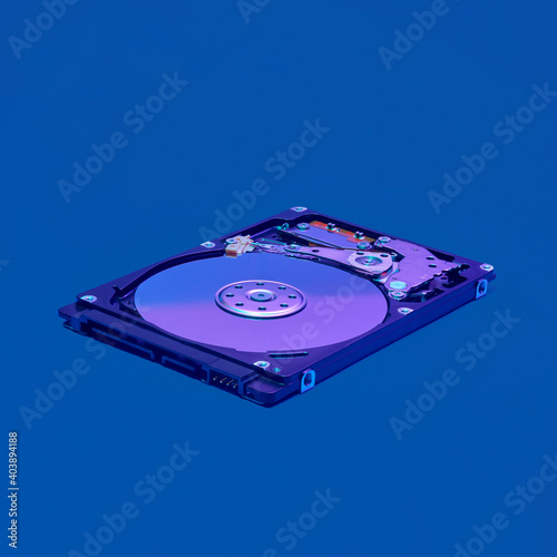 Computer Hard Disk Drive Internal External GB Sharp Focus   Color Gel Still Life  Close-up Macro