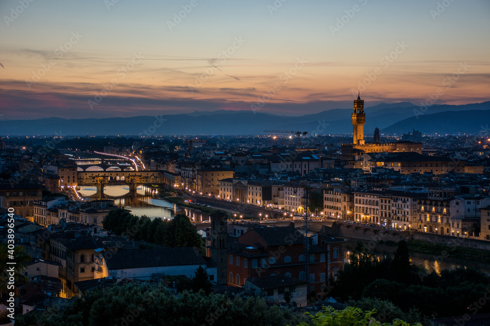 Florence, Italy at night.