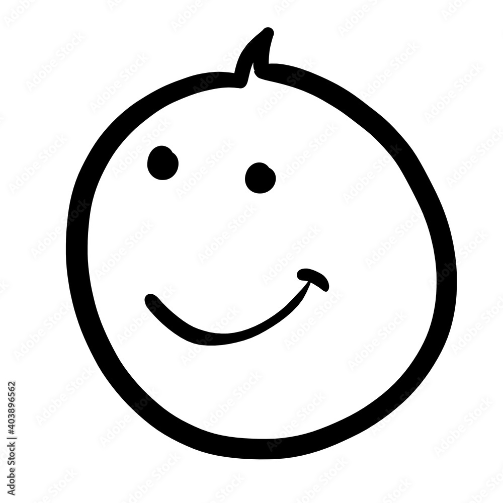 Simple Line art cartoon face art illustration. New Brand logo icon design. Simple Line art cartoon face art illustration. New Brand logo icon design.