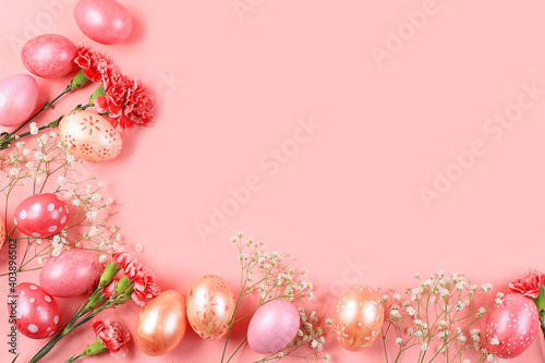Foto Happy Easter concept, spring greeting card, background