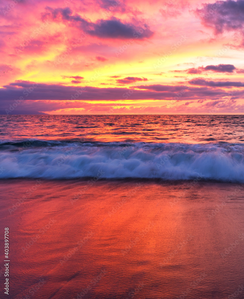Sunset Ocean Vertical