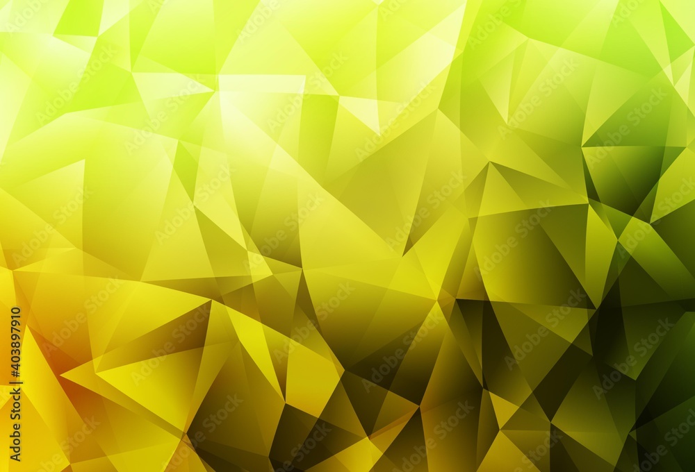 Light Green, Yellow vector abstract polygonal pattern. Light Green, Yellow vector abstract polygonal pattern.