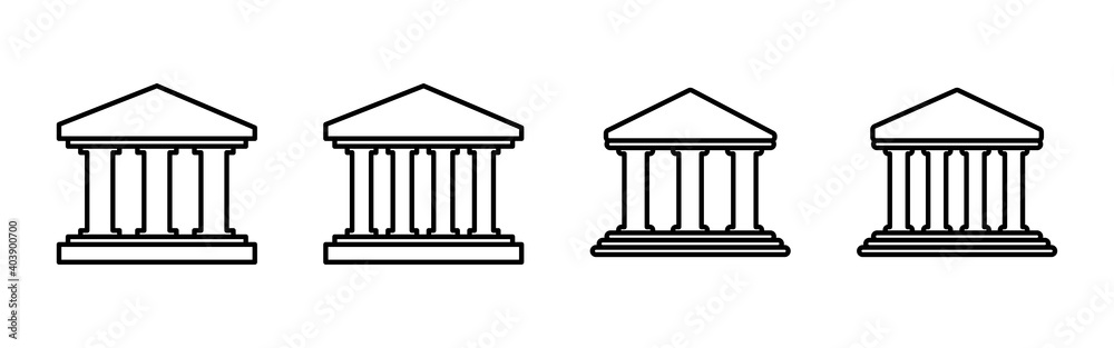 Bank icon vector. bank vector icon, museum, university Bank icon vector. bank vector icon, museum, university