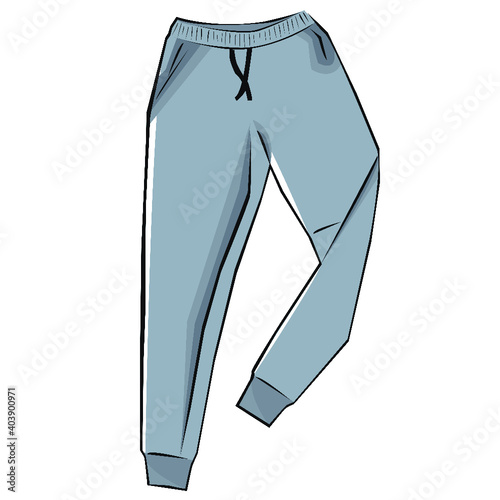 illustration of modern men's and women's pants
