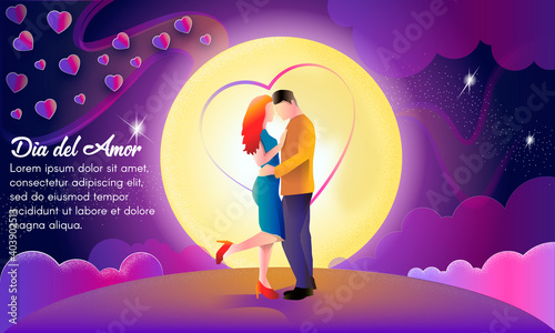 Pareja de enamorados, Día del amor, San Valentín.