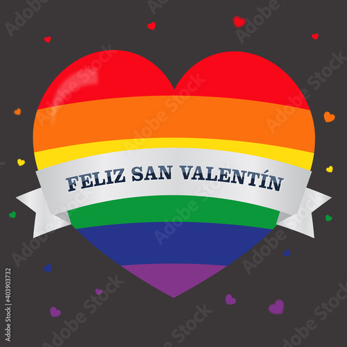 Feliz San Valentín LGBT texto en español