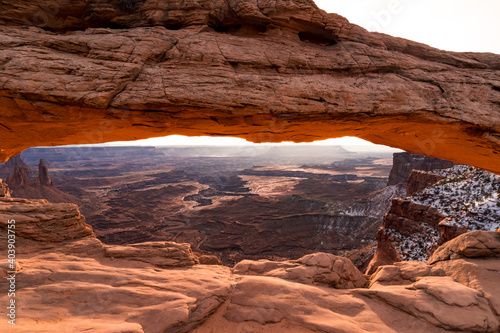 Mesa Arch with Snow