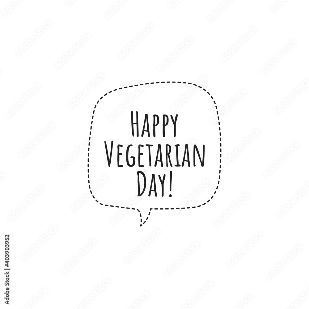 Obraz premium ''Happy vegetarian day'' Lettering