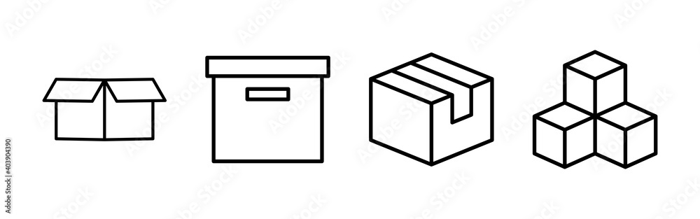Box icon vector. box vector icon, package, parcel