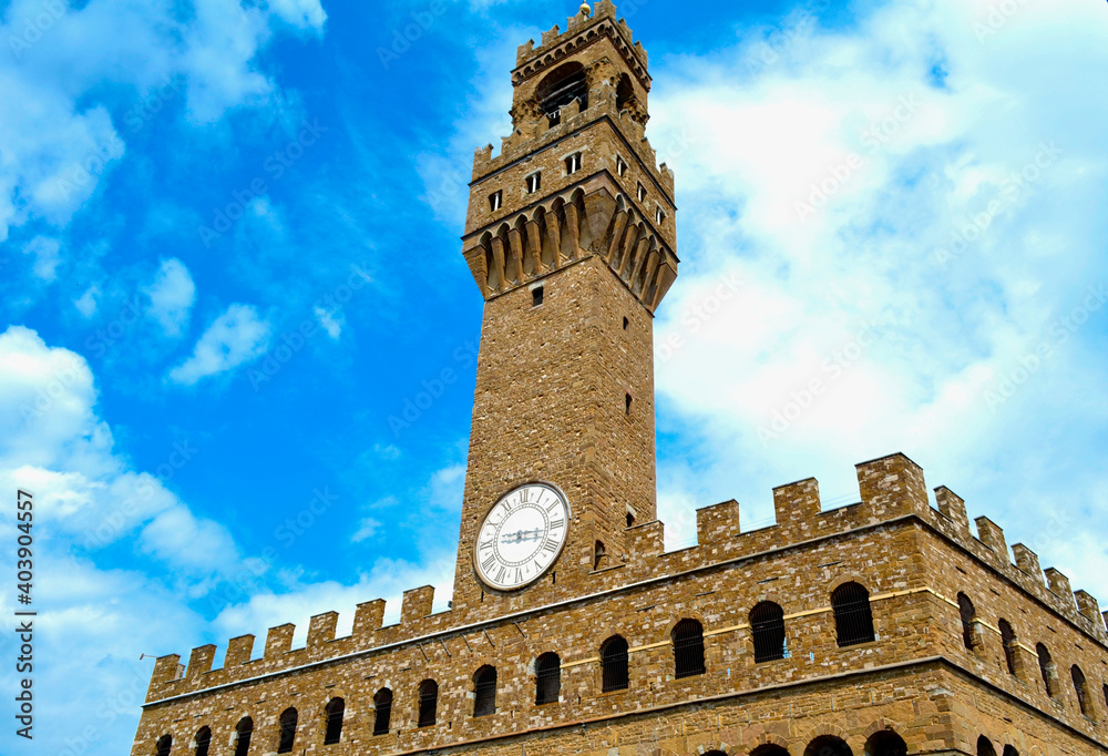 View of the Tower over Palazzo Vecchio in Florence