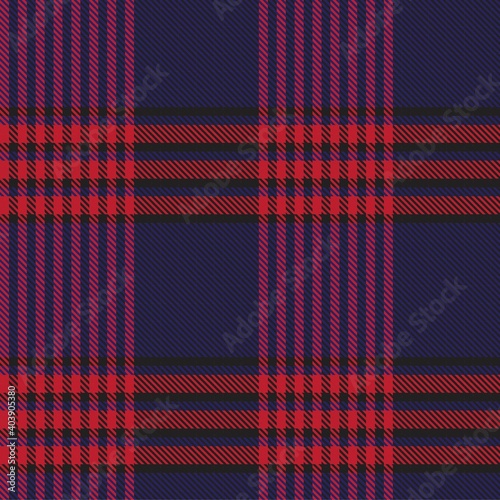 Red Navy Asymmetric Plaid textured Seamless Pattern