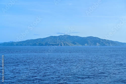 津軽海峡の船上から見た龍飛岬の情景＠青森