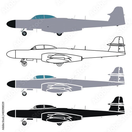 Gloster Meteor NF 14 in right view