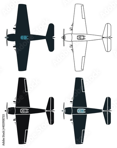 F6 Hellcat in top view