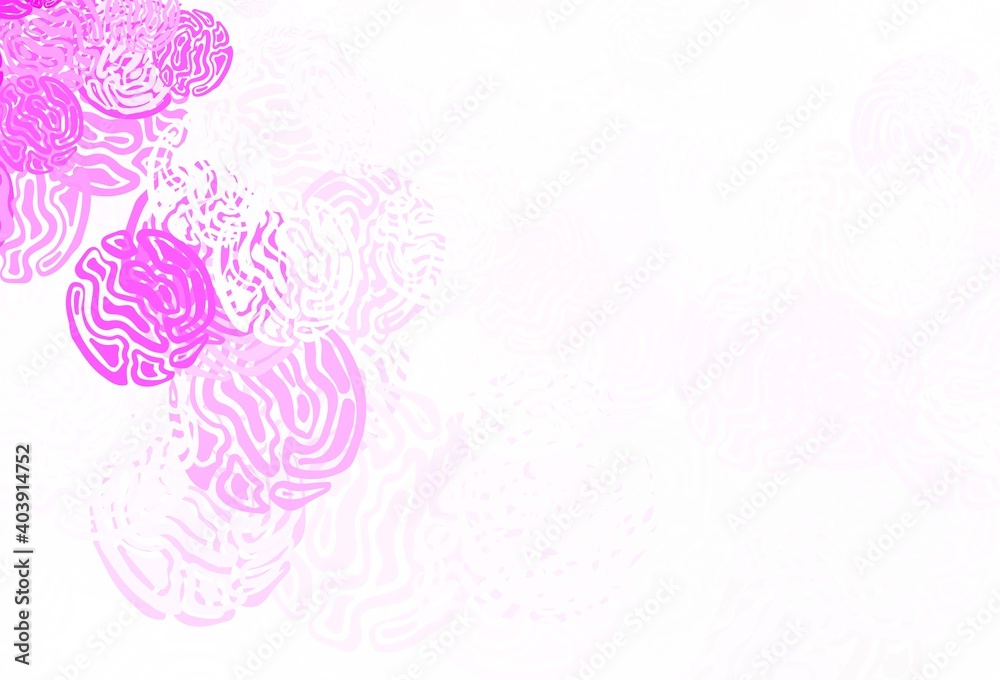 Light Pink vector background with abstract shapes.