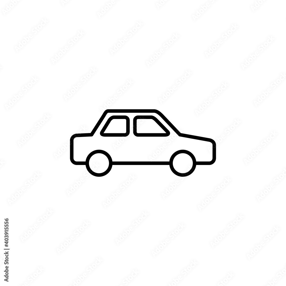 Fototapeta premium Car icon vector. car vector icon. small sedan