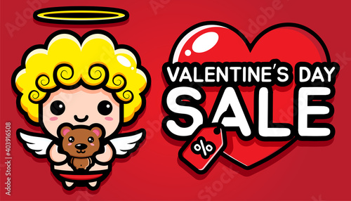 cute cupid character designs on sale discount cards on valentine's day