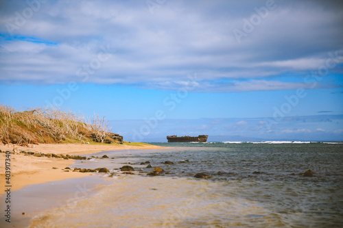 hipwreck Beach，kaiolohia, Lanai island, Hawaii