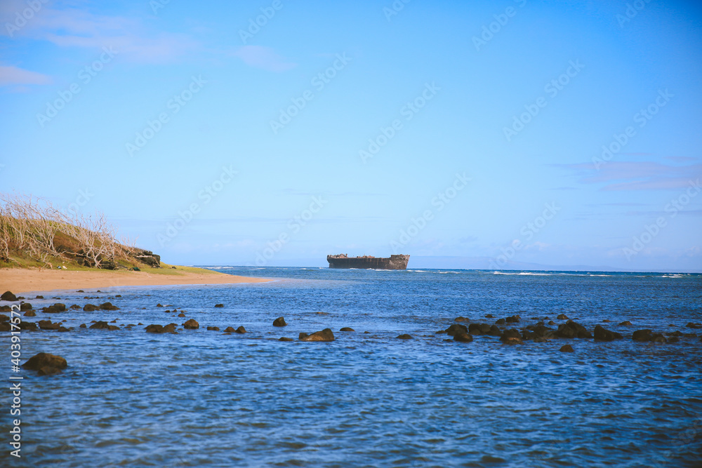Shipwreck Beach,kaiolohia, Lanai island, Hawaii Shipwreck Beach,kaiolohia, Lanai island, Hawaii