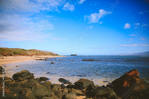 Shipwreck Beach，kaiolohia, Lanai island, Hawaii 