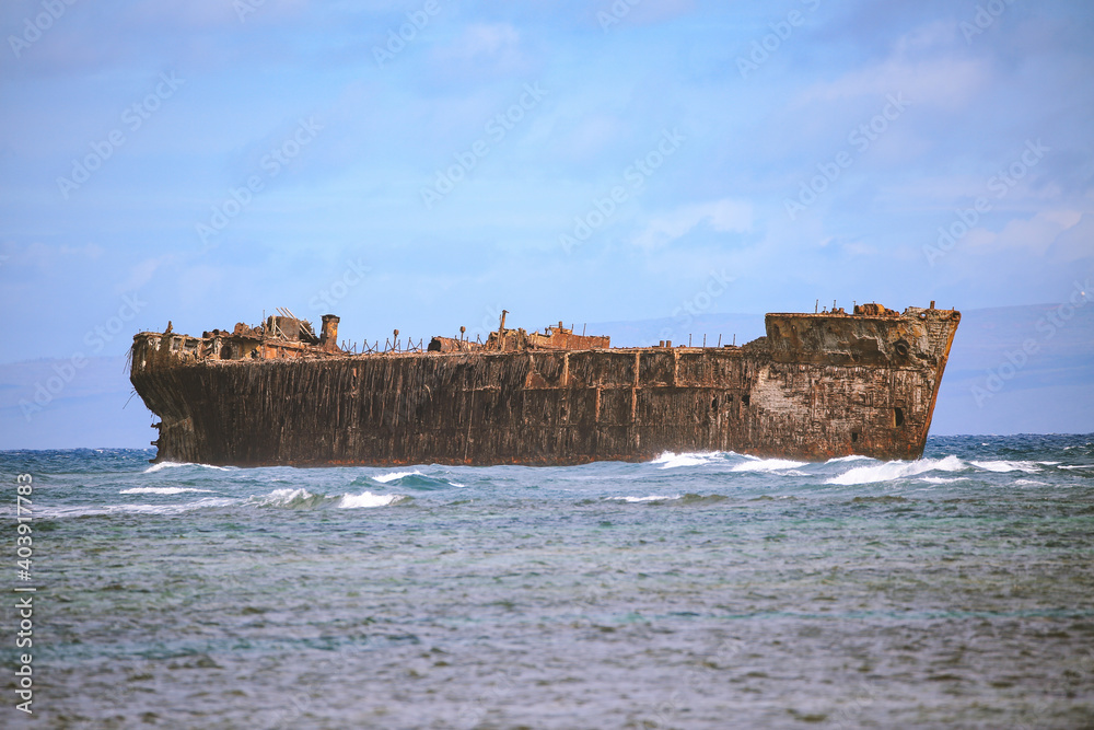 Shipwreck Beach,kaiolohia, Lanai island, Hawaii Shipwreck Beach,kaiolohia, Lanai island, Hawaii