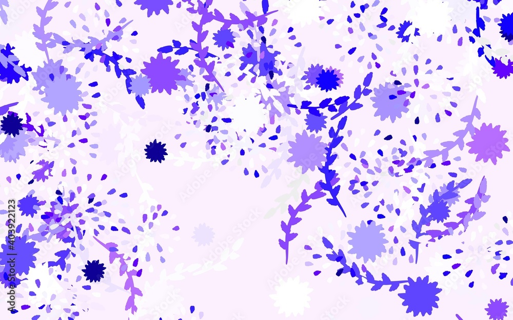 Light Purple vector doodle backdrop with flowers Light Purple vector doodle backdrop with flowers