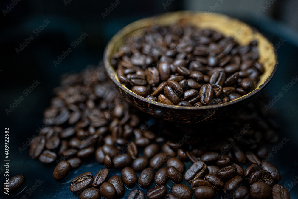 Fototapeta premium Texturas de Café Mexicano tostado.