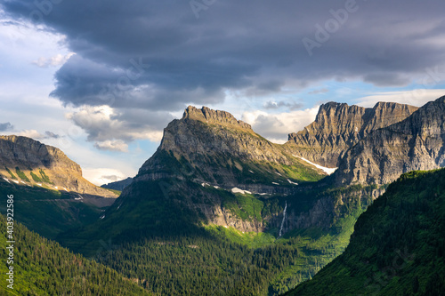 Summer Skies Over Logan pass in Glacier National Park