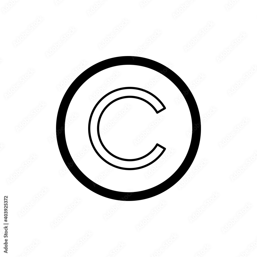 Copyright icon vector. copyright symbols Copyright icon vector. copyright symbols