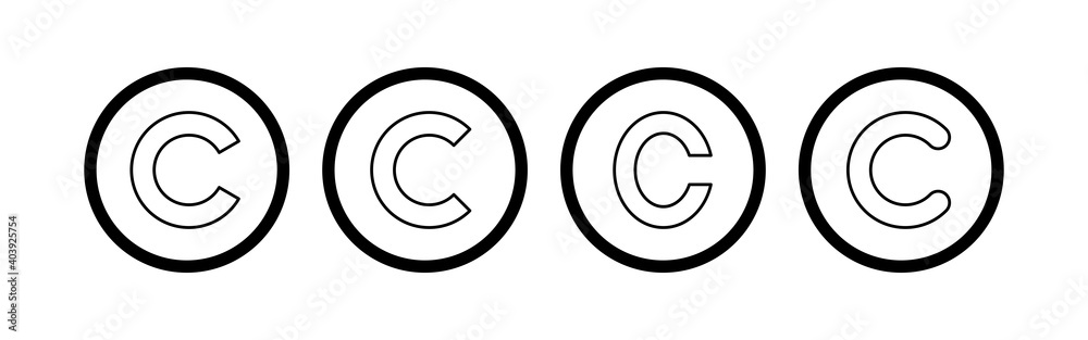Copyright icon vector. copyright symbols Copyright icon vector. copyright symbols