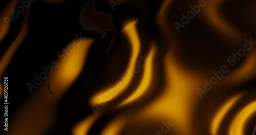 3d render with flow dark and yellow abstract background