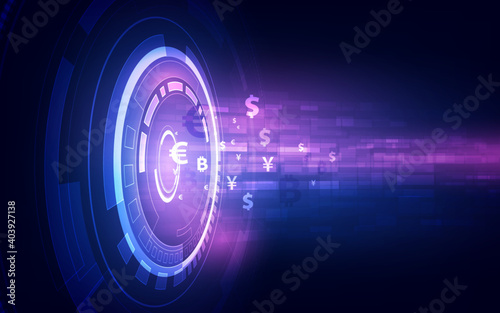Money transfer. Global Currency. Stock Exchange. Stock vector illustration.