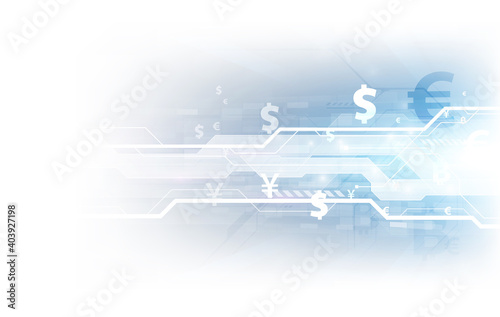 Money transfer. Global Currency. Stock Exchange. Stock vector illustration.