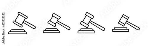 Gavel icon vector. judge gavel icon vector. law icon vector. auction hammer