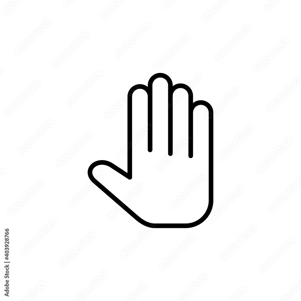 Hand icon vector. hand vector icon, palm Hand icon vector. hand vector icon, palm