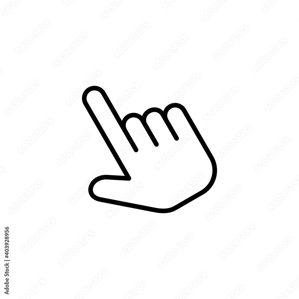 Hand click icon vector. pointer icon vector. hand cursor icon vector Hand click icon vector. pointer icon vector. hand cursor icon vector