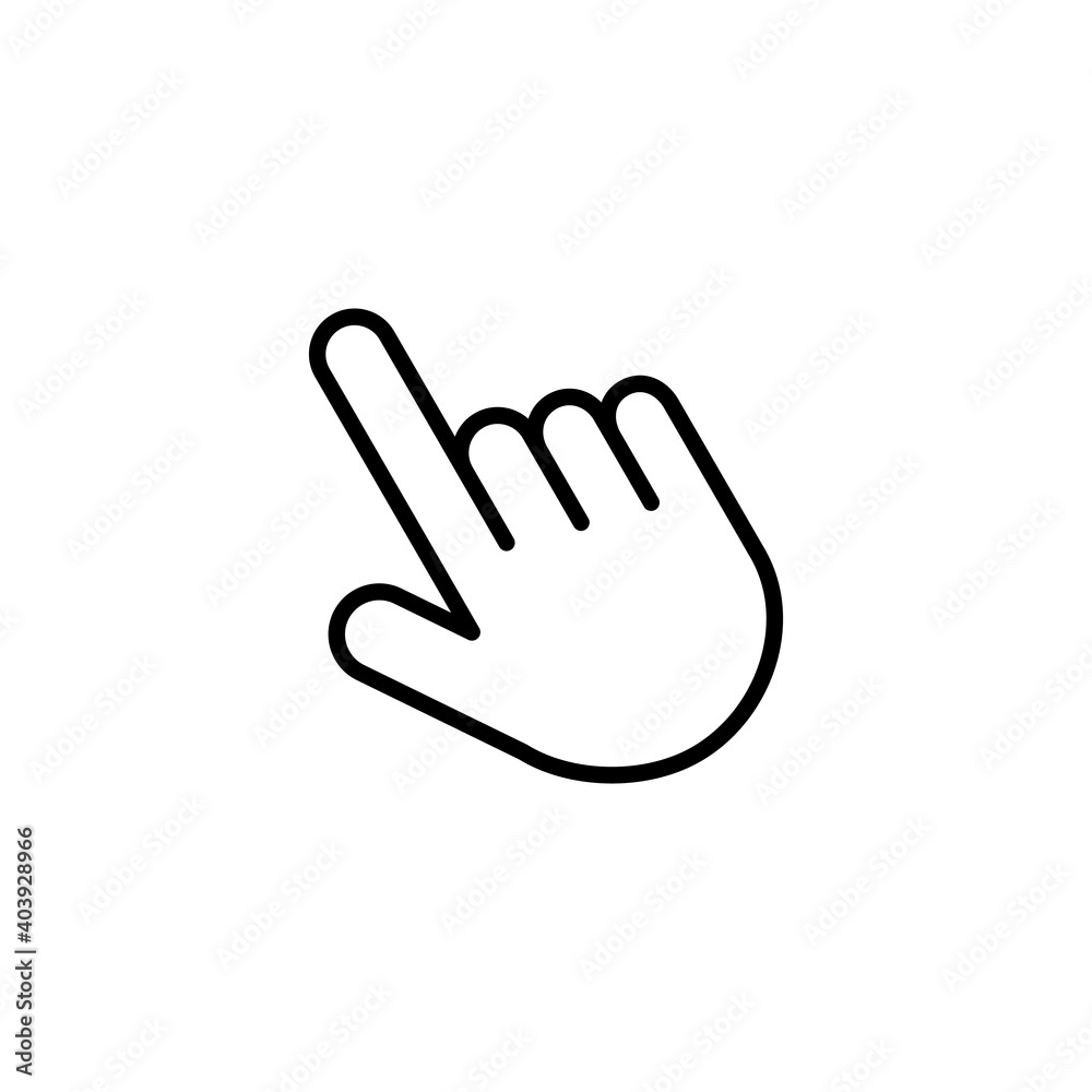 Hand click icon vector. pointer icon vector. hand cursor icon vector