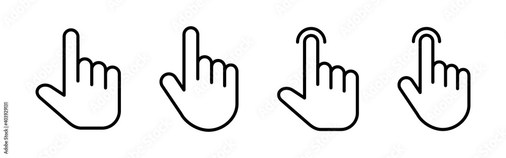 Hand cursor icon. cursor icon vector. hand cursor icon clik Hand cursor icon. cursor icon vector. hand cursor icon clik