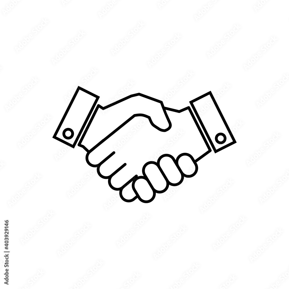 Handshake icon vector. business handshake. contact agreement Handshake icon vector. business handshake. contact agreement